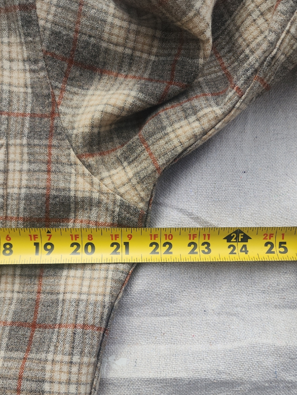 1960s Pendleton Made in USA 100% Virgin Wool Flannel - Picture 5 of 7
